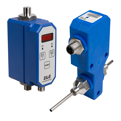 Flow rate sensors for fluid media with an end value of 0...1 l/min